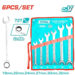 Ratchet Combination Wrench Set 6pcs from 19mm to 32mm
