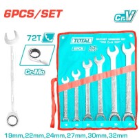 Ratchet Combination Wrench Set 6pcs from 19mm to 32mm