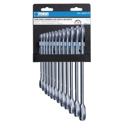 Ratchet Combination Wrench Set from 8 to 19mm 12 pieces FERVI