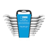 FERVI Double Fork Fixed Wrenches Set 8 pieces 0221