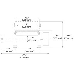 Electric Winch FERVI 12V Motor 1.3 kW 1,8HP