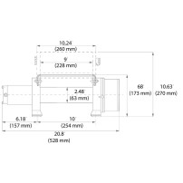 Electric Winch FERVI 12V Motor 1.3 kW 1,8HP