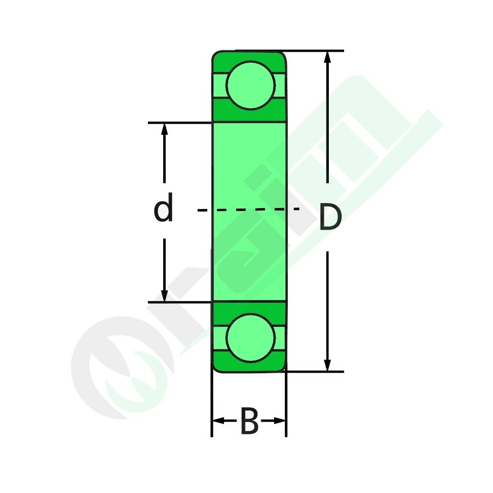 copy of 607 Deep Groove Ball Bearing - Size 7x19x6 mm - 60 Series