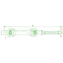Giunto Completo L.380 mm per Trattori Pasquali Crociera 22x52 mm