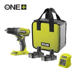R18DD2-220S Trapano Avvitatore 18V Ryobi Completo di 2 Batteria da 2.0Ah