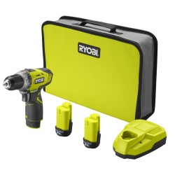 RCD1201-220S Trapano Avvitatore 12V Ryobi Completo di 2 Batterie da 2.0Ah