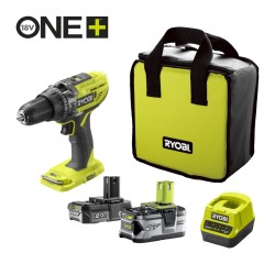 R18PD3-242S Trapano Avvitatore a Percussione 18V Ryobi con 2 Batterie da 2.0 Ah e 4.0 Ah