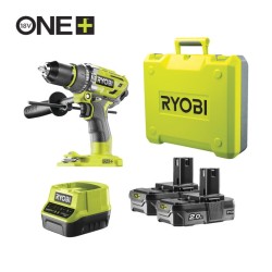 R18PD7-220B Trapano a Percussione Brushless 18V Ryobi con 2 Batterie da 2.0 Ah