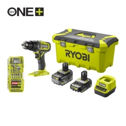 RPD18-2C42TA55 Trapano Avvitatore a Percussione 18V Ryobi con 2 Batterie da 2.0  Ah e 4.0 Ah