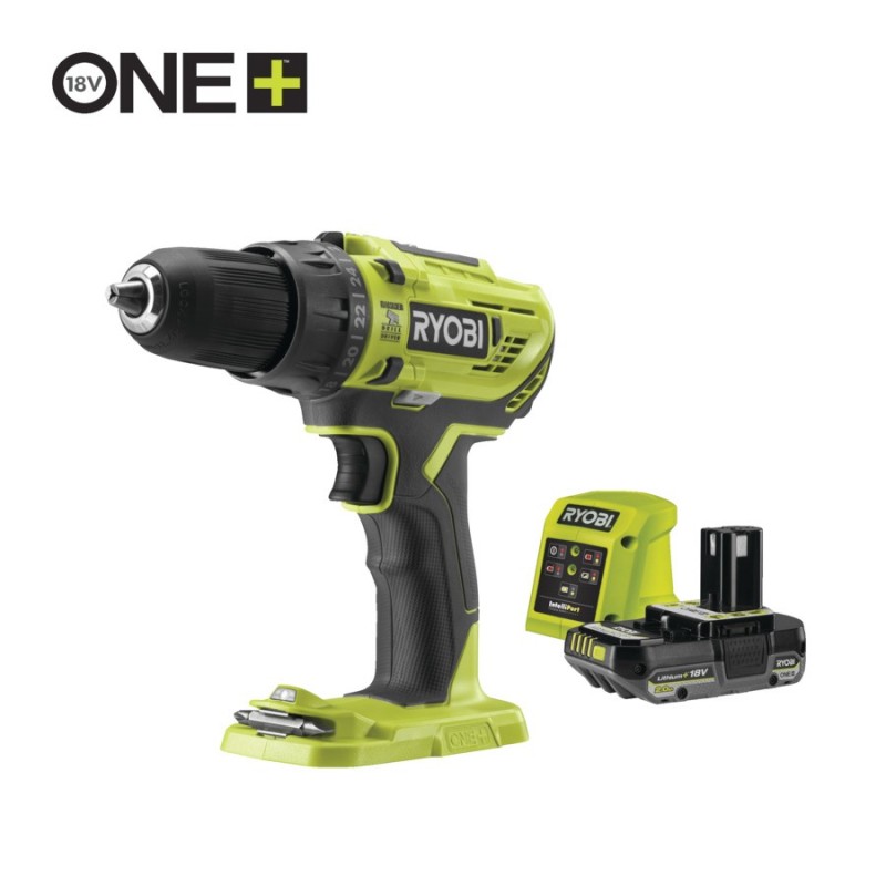 R18PD32-1C20G Trapano a Percussione 18V Ryobi con Batteria da 2.0 Ah