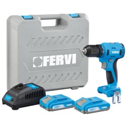FB20CD3AB-22B 20V FERVI BRUSHLESS Drill Driver With 2 Batteries 2 Ah