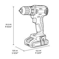 FB20CD3AB-24B 20V FERVI BRUSHLESS Drill Driver With 2 4 Ah Batteries