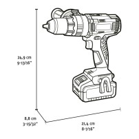 FB20ID3AB-14B 20V FERVI BRUSHLESS Hammer Drill With 4Ah Battery