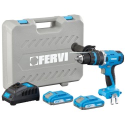FB20ID3AB-22B FERVI BRUSHLESS 20V Impact Drill With 2 x 2Ah Batteries