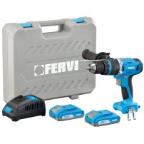 FB20ID3AB-22B FERVI BRUSHLESS 20V Impact Drill With 2 x 2Ah Batteries
