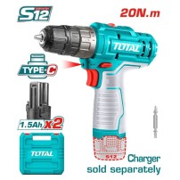 TDLI12202E 12V Drill Driver with Case and 2 x 1.5Ah Batteries TOTAL