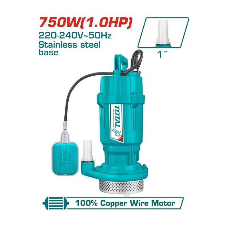 Submersible Pump Clear Water 750W 7.5 m³/h