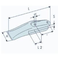 D1000.3FU Fork Tooth for Mini Excavator