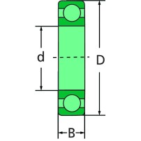 6001 2ZR Cuscinetto a Sfere a Gola Profonda - Misura 12x28x8 mm