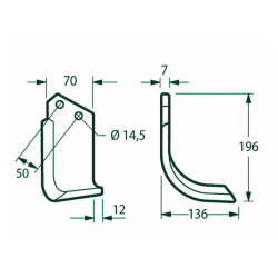 Zappette per Fresa Celli Tipo CE Piatto 70x7mm Foro 14.5mm