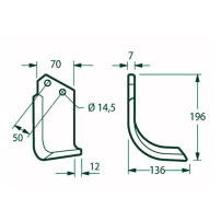 Zappette per Fresa Celli Tipo CE Piatto 70x7mm Foro 14.5mm