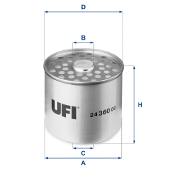 24.360.00 Filtro Carburante UFI Tipo CAV