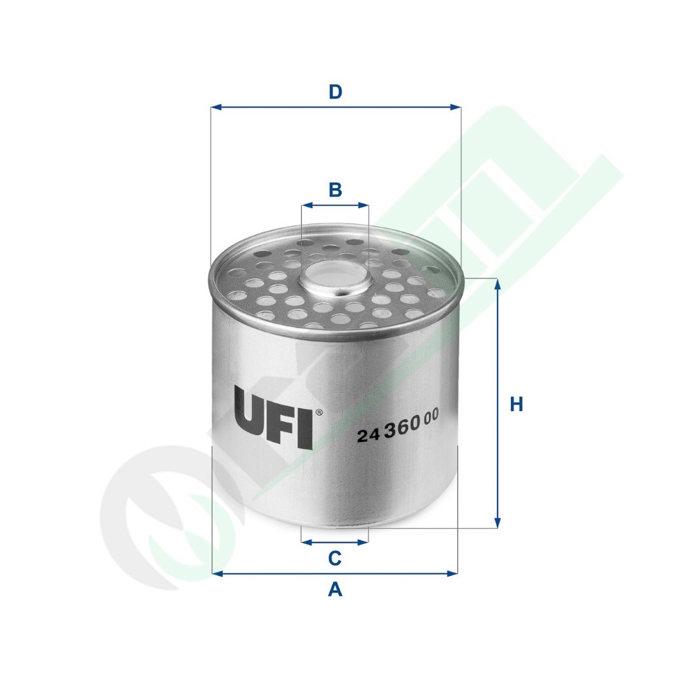 24.360.00 Filtro Carburante UFI Tipo CAV