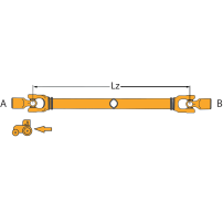 PTO Shaft F22 - 860 mm - 1 3/8" 6 Splines - Standard Version
