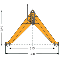 Triangolo per Attrezzi Portati Cat. 2 – Completo – Portata 1400 kg