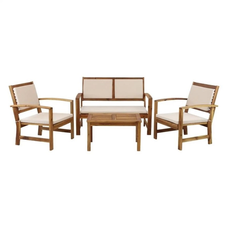 Set Sassari ECRU in aCacia Oliata Estosa Arredo Giardino
