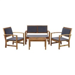Set Sassari Antracite in Legno di Acacia Estosa