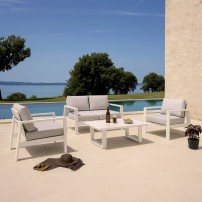 Estosa White Aluminum Bar Set