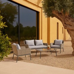 Set Salottino Luxury Rattan Tortora Estosa