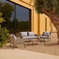 Set Salottino Luxury Rattan Tortora Estosa