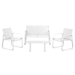 Set Salottino da Giardino Ecosteel Bianco Estosa