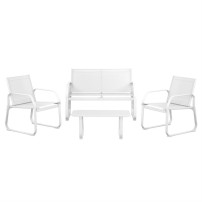 Set Salottino da Giardino Ecosteel Bianco Estosa