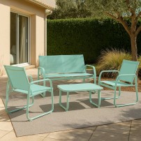 Ecosteel Blue Estosa Garden Lounge Set
