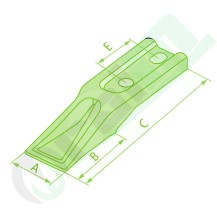 Dente da Imbullonare per Mini Escavatore - Codice 50915Z30020