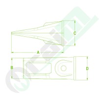 Dente per Escavatore con Sicurezza a Spina - Codice 50915Z60010
