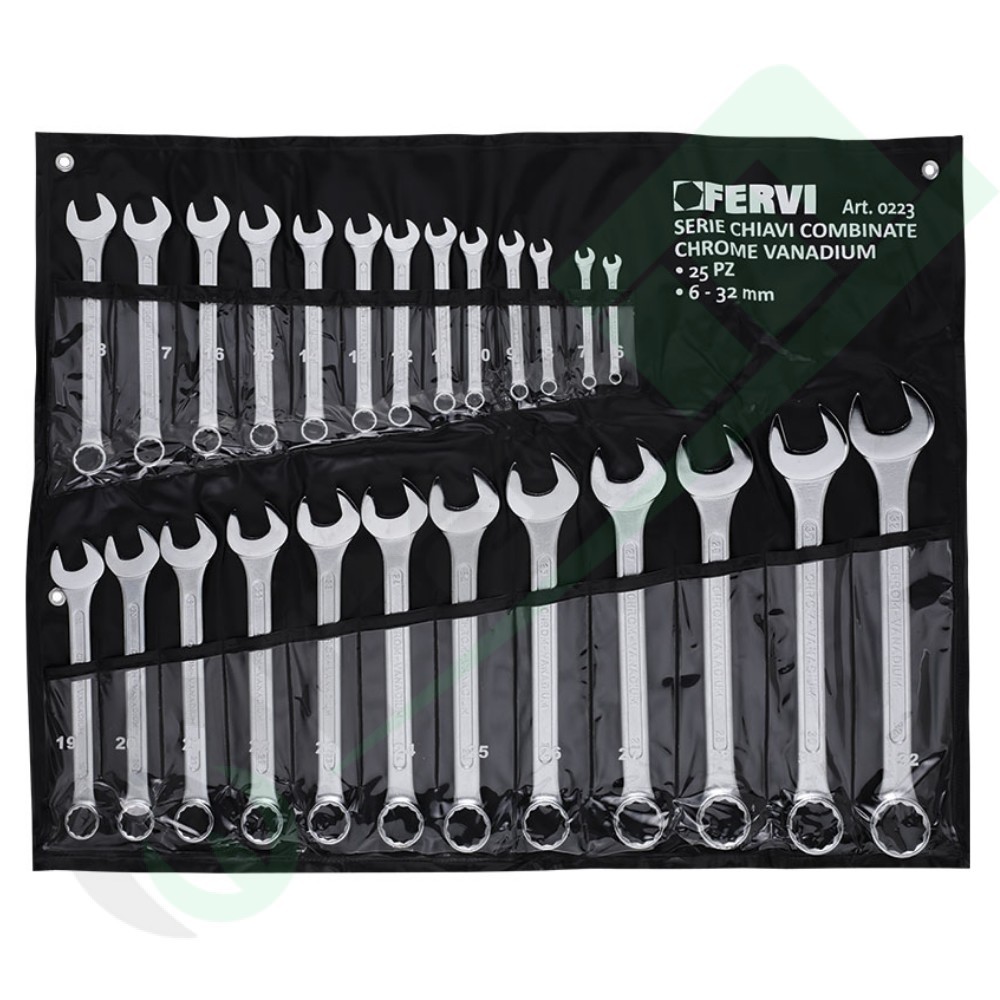 Set Chiavi Combinate Fervi 25 pz | 6-32 mm