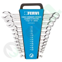 Fervi 12-pc Combination Wrench Set | 6-22mm