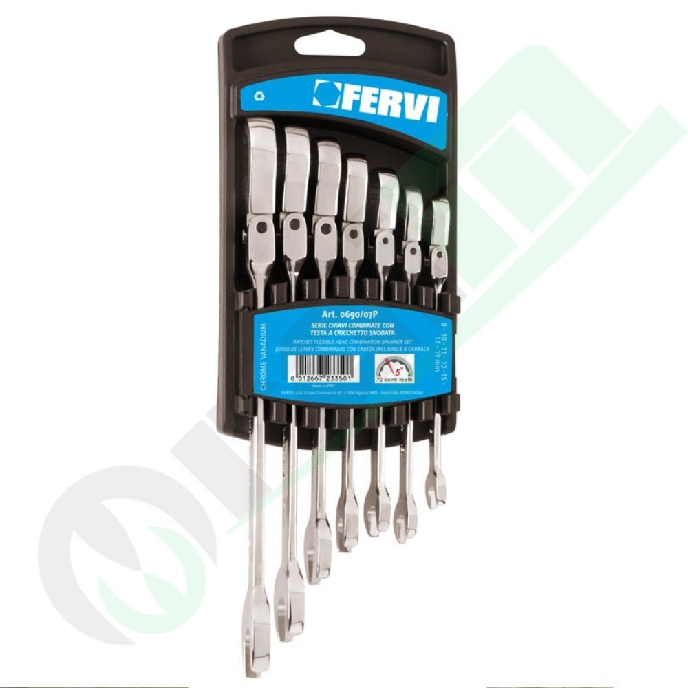 Set 7 Chiavi a Cricchetto Snodate | Per Spazi Ristretti
