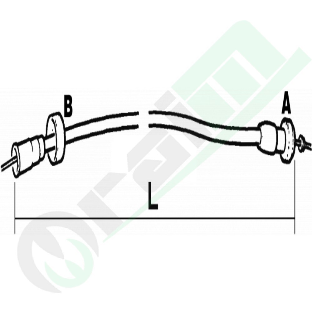 Cavo Cronogirometro 1450mm | Fiat AD 9, Serie C