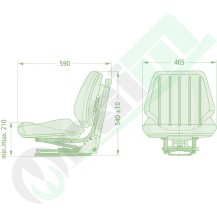Sedile Grammer DS 44 / 1B Meccanico PVC 2052165 Trattore | Raim Store