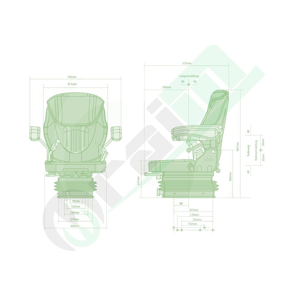 Sedile Grammer Compacto Basic S MSG83/511 in PVC 1081364 2401081364