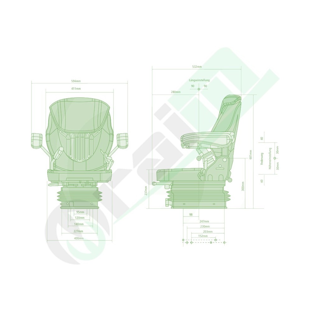 Sedile Grammer Compacto Basic S MSG83/511 in Tessuto 1289042 2401289042