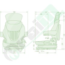 Sedile Grammer Primo M | 50-170 kg | Carrelli Elevatori