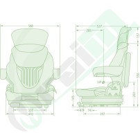 Sedile Grammer Primo M | Carrello Elevatore | Con Cintura