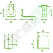 Mounting Plate for Rubber Ties | Fits 60124, 60125