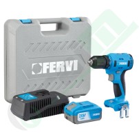 Brushless 20V Drill Driver | Fervi, 4 Ah Battery